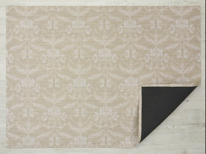 Martha Stewart x Chilewich Damask Woven Floormat Rug (Flax)