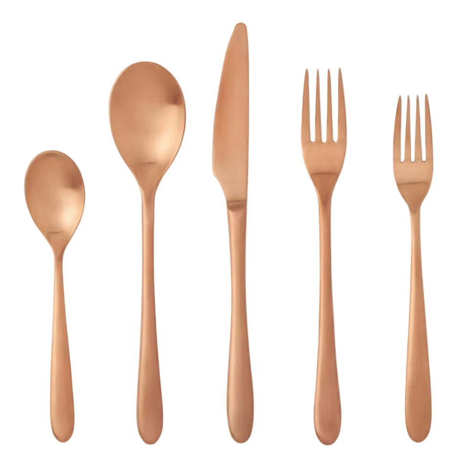 Alba Rose Gold 5pc. Flatware Set