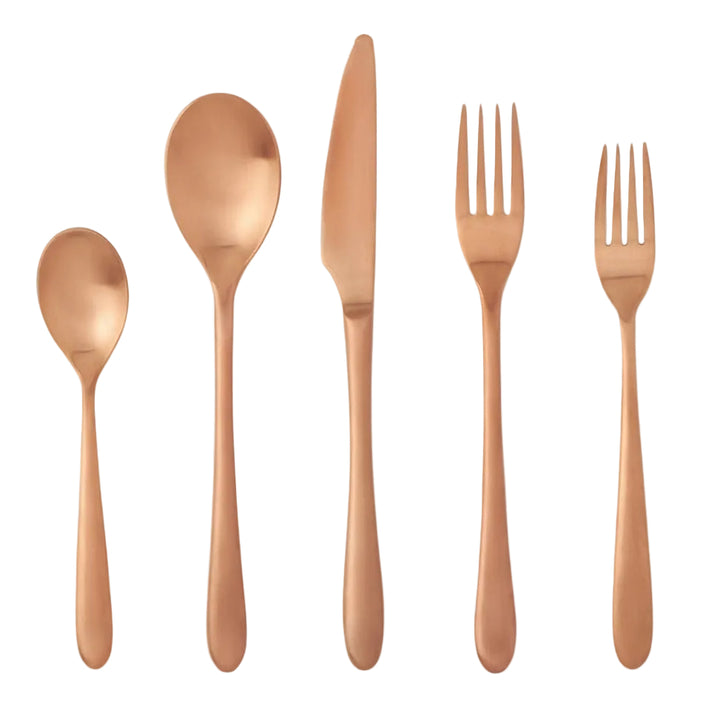 Alba Rose Gold 5pc. Flatware Set