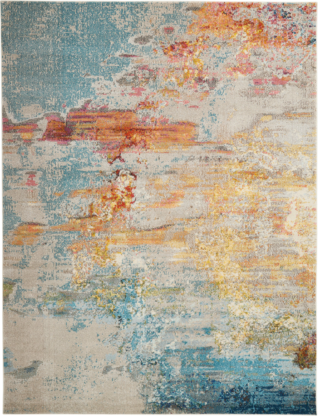 Nourison Celestial Multicolor Sealife Abstract Area Rug (CES02)