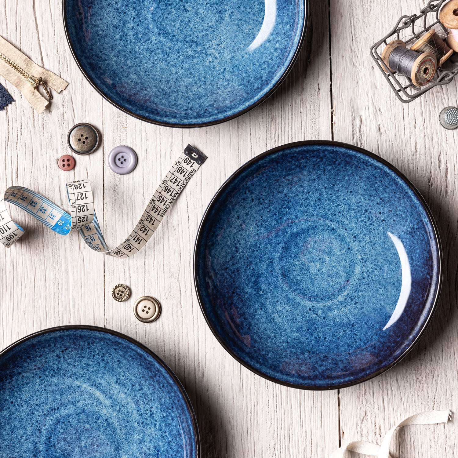 Porto Brasil Linea Fine Stoneware Dinnerware (Denim) - Thumbnail 3