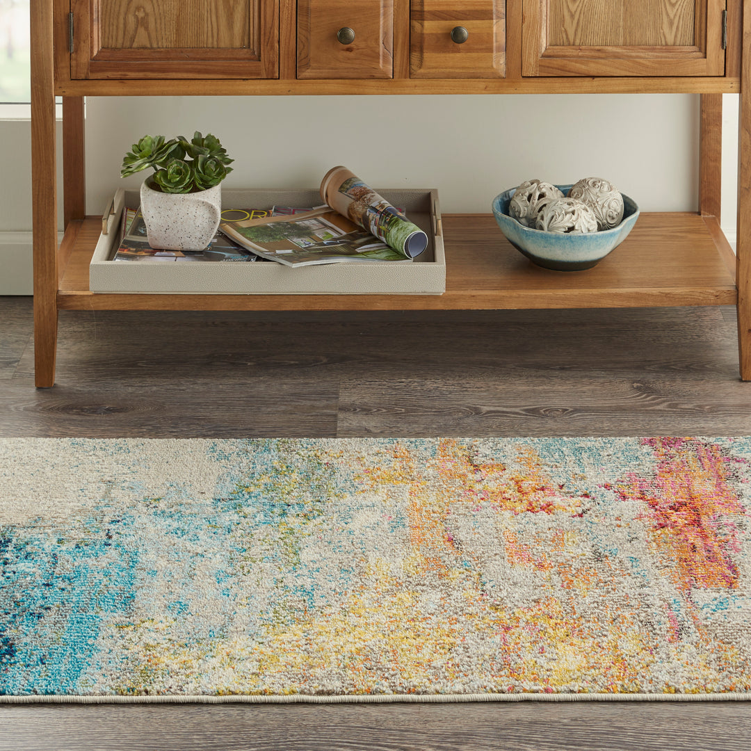 Nourison Home Celestial Multicolor Sealife Abstract Area Rug (CES02)