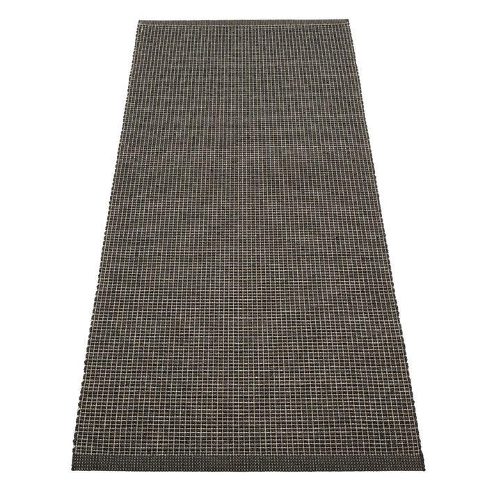 Pappelina EMM Black/Linen Met Indoor & Outdoor Woven Rug