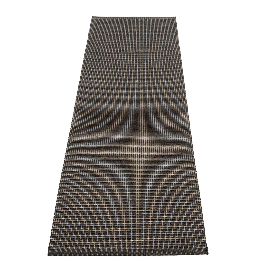 Pappelina EMM Black/Linen Met Indoor & Outdoor Woven Rug