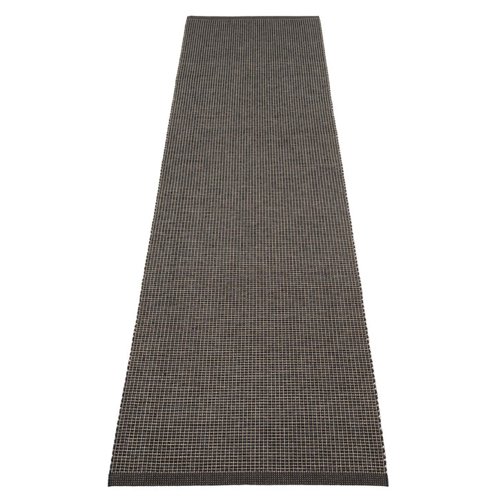 Pappelina EMM Black/Linen Met Indoor & Outdoor Woven Rug
