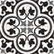Adama Black & White Vinyl Rug/Mat (Pinta_B)
