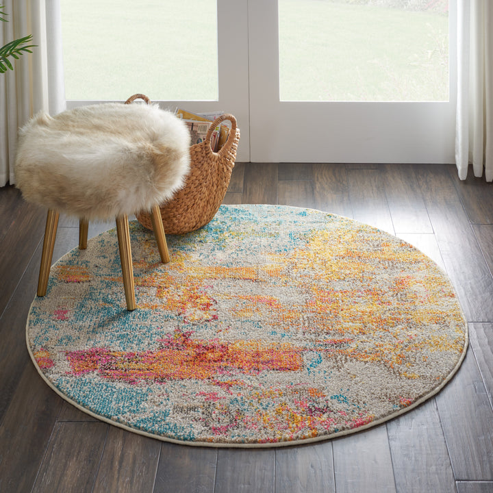 Nourison Home Celestial Multicolor Sealife Abstract Area Rug (CES02)