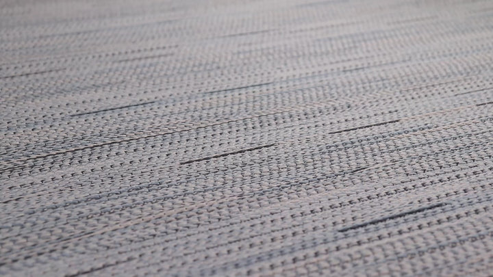 Liora Manne Miranda Tweed Stripe Indoor/Outdoor Area Rug Denim