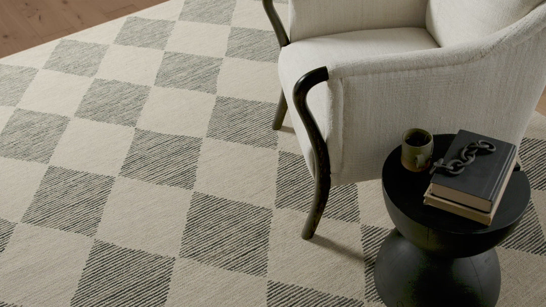 Chris Loves Julia x Loloi Francis Beige / Charcoal Accent Rug (FRA-01)