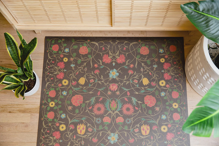 Vintage Vinyl Rugs for our Painted Mudroom Floor • Megan Alexandra