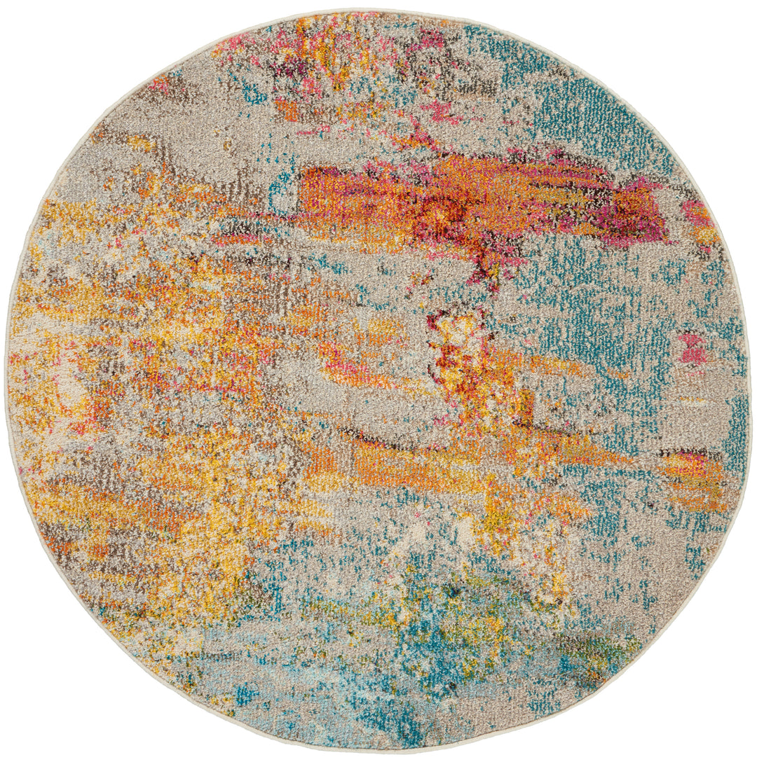 Nourison Home Celestial Multicolor Sealife Abstract Area Rug (CES02)