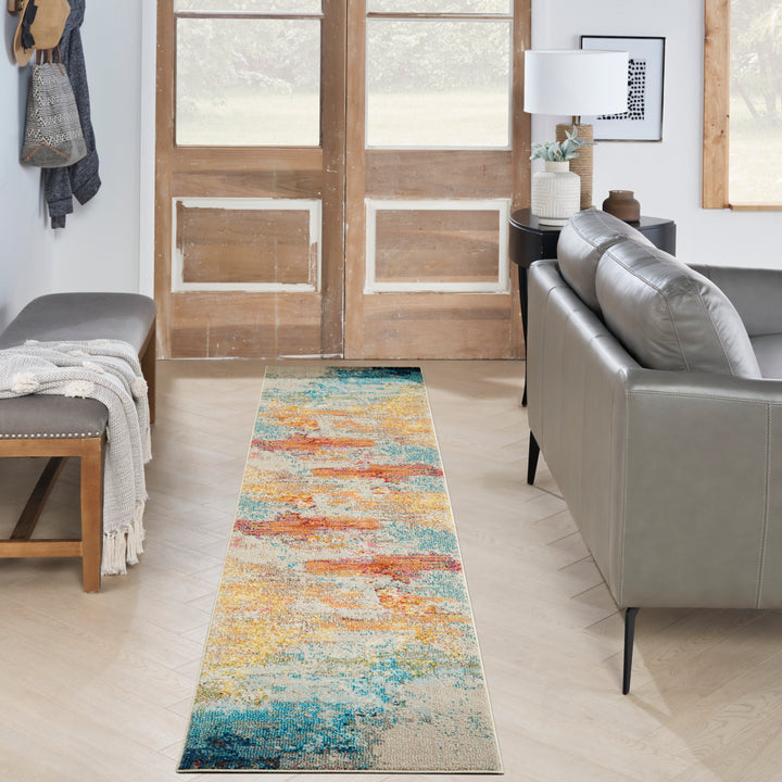 Nourison Home Celestial Multicolor Sealife Abstract Area Rug (CES02)