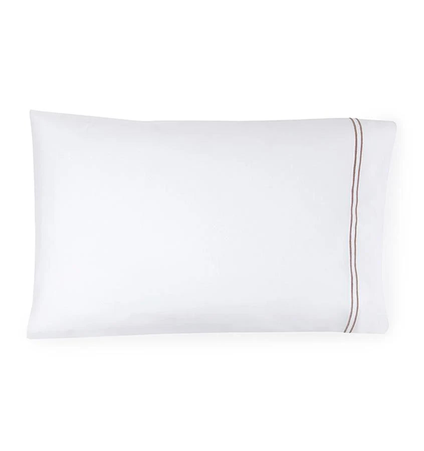 Sferra Grande Hotel King Pillowcases Set2 (WHITE/GREY)