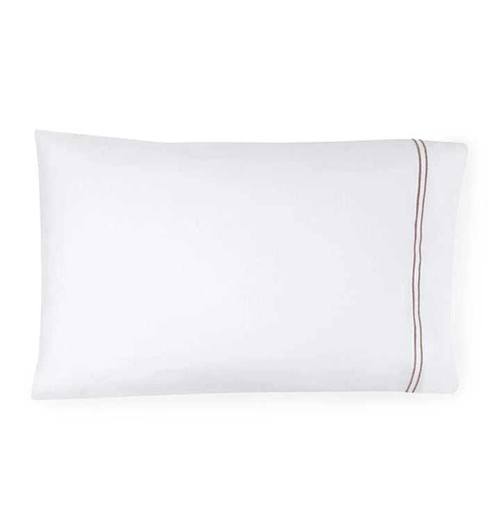 Sferra Grande Hotel King Pillowcases Set2 (WHITE/GREY)