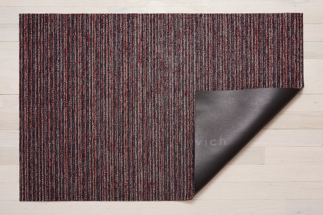 Chilewich Skinny Stripe Shag Floor Mat (Mulberry)