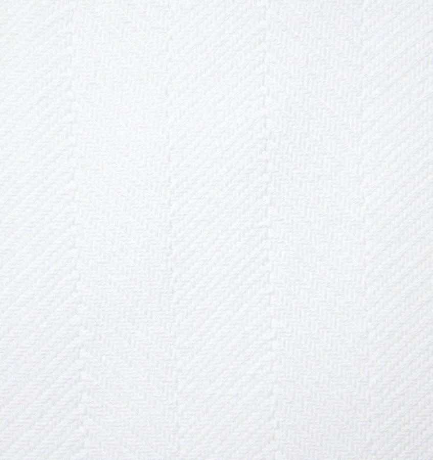 Sferra Camilo Herringbone-Weave Cotton King Blanket (White)