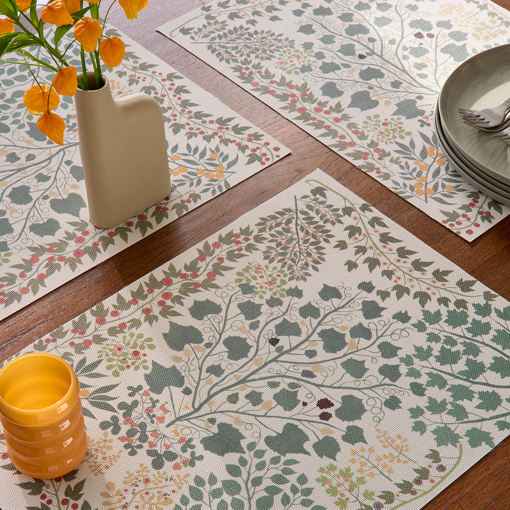 The MET x Chilewich Ernestine Zaumseil Woven Rectangle Place Mats Set/4
