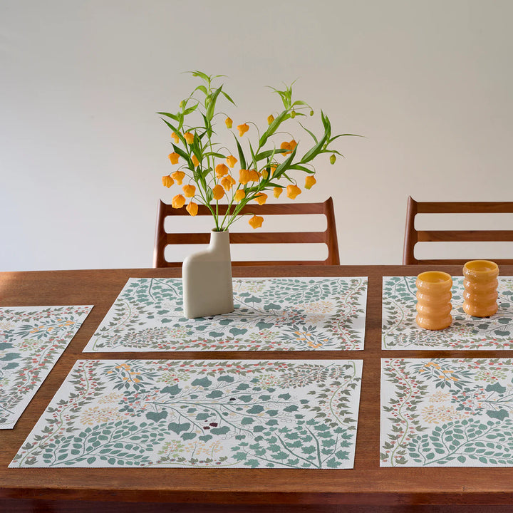The MET x Chilewich Ernestine Zaumseil Woven Rectangle Place Mats Set/4