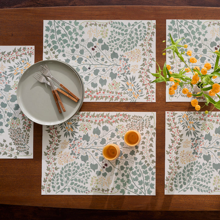 The MET x Chilewich Ernestine Zaumseil Woven Rectangle Place Mats Set/4