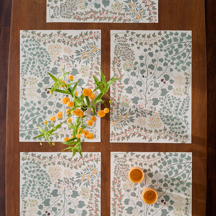 The MET x Chilewich Ernestine Zaumseil Woven Rectangle Place Mats Set/4
