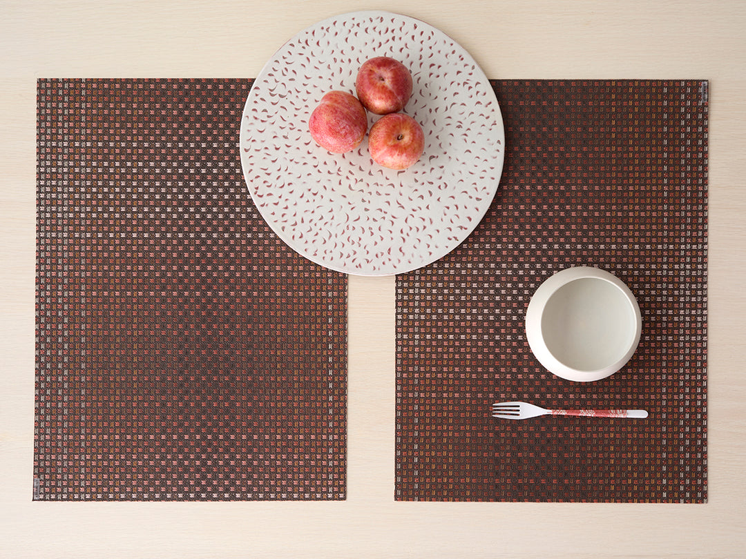 Chilewich Parade Rectangle Place Mats Set/4 (Raisin)