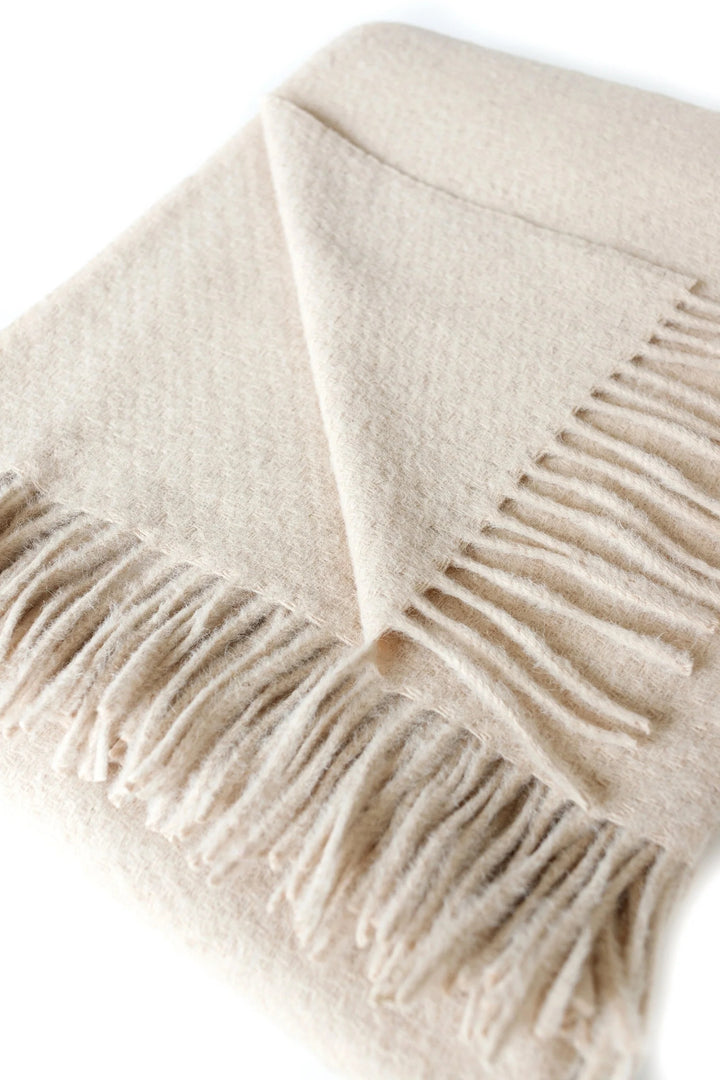 Cork Alpaca Wool Throw (Tan)