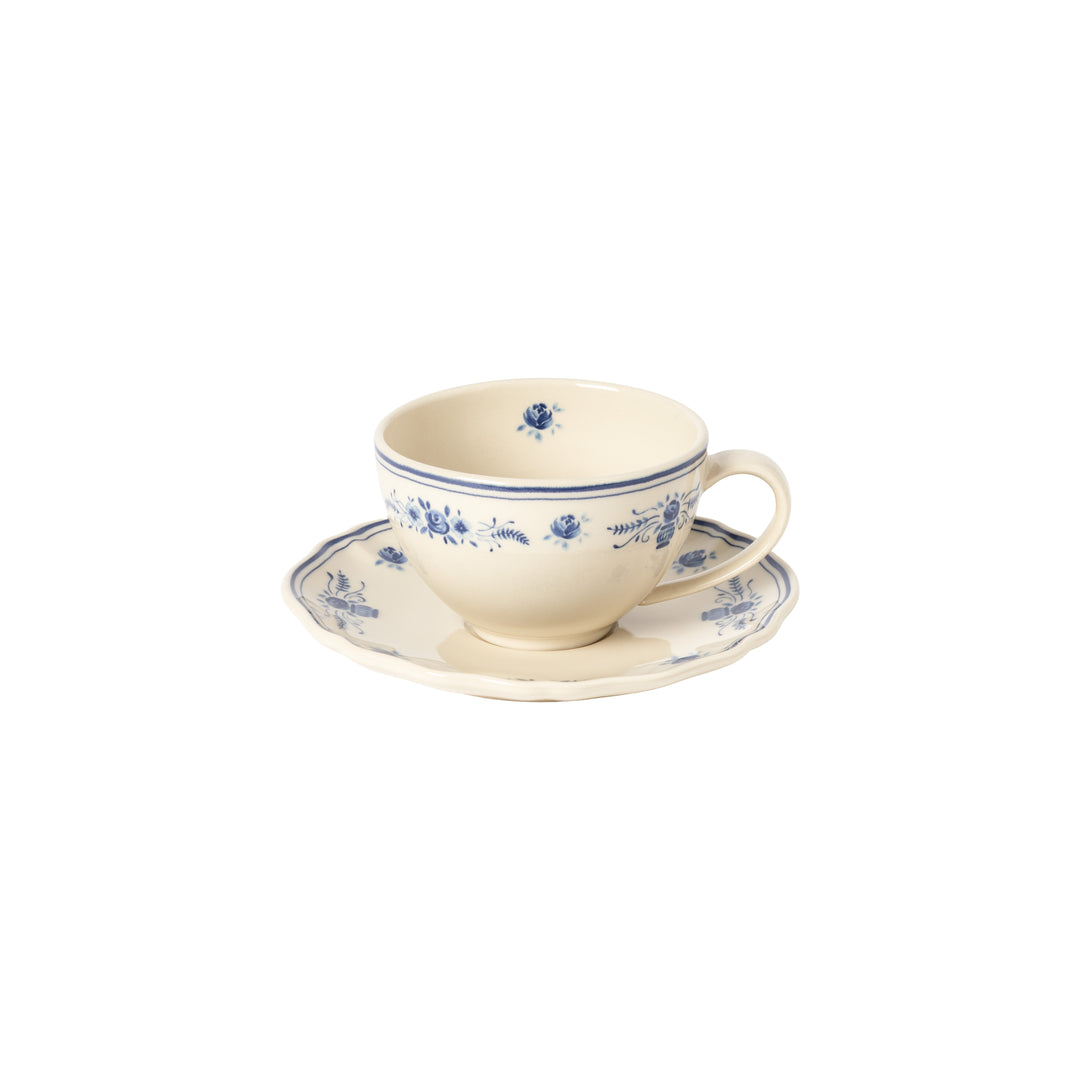 Costa Nova Vila Fine Stoneware Dinnerware (Beige-Blue)