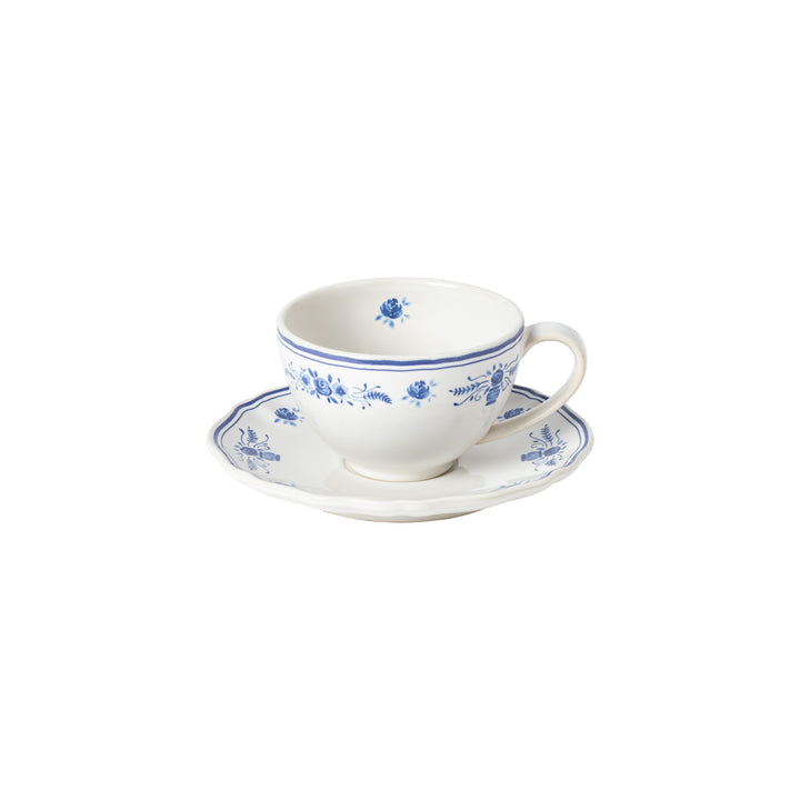 Costa Nova Vila Fine Stoneware Dinnerware (White-Blue Floral)
