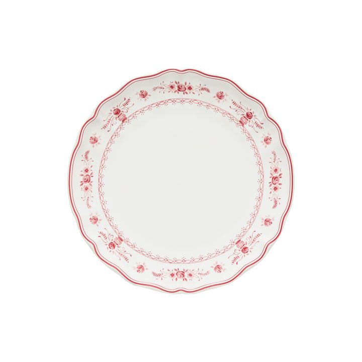 Costa Nova Vila Fine Stoneware Dinnerware (White-Red)