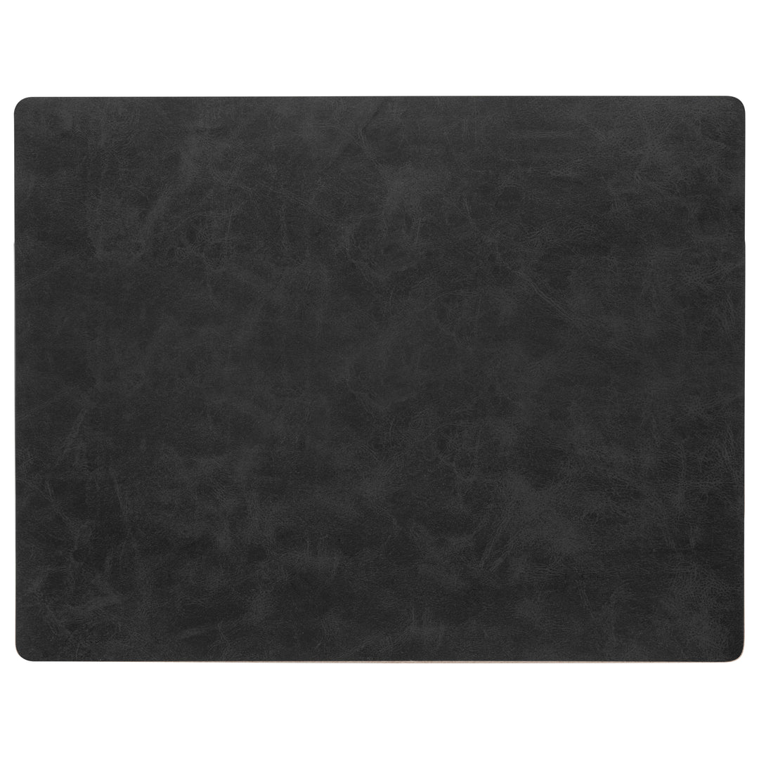 Costa Nova Sela Faux Leather Placemats Set of 4 (Black)