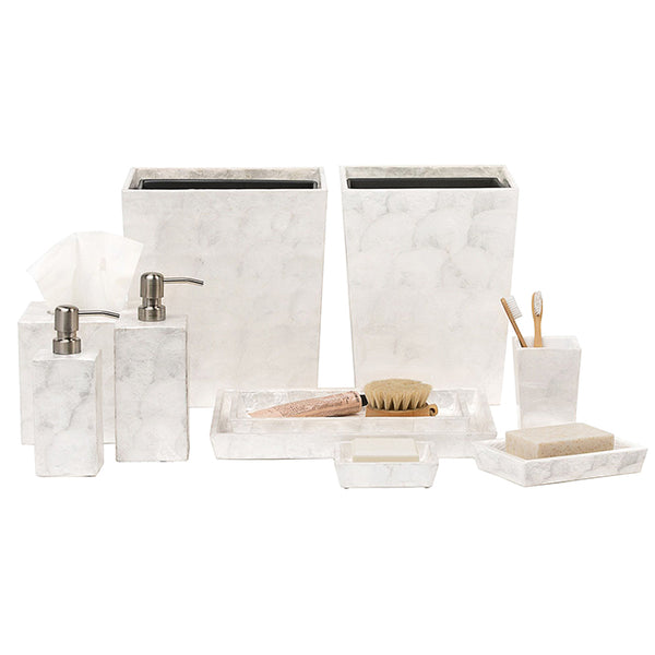 Andria Pearlized Capiz Shell Bathroom Accessories