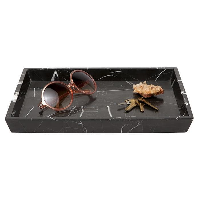 Rhodes Nero Marble Large Tray