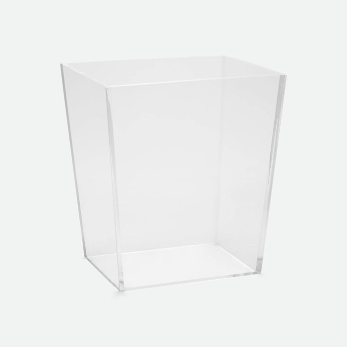 Monette Acrylic Rectangle Waste Basket (Clear)