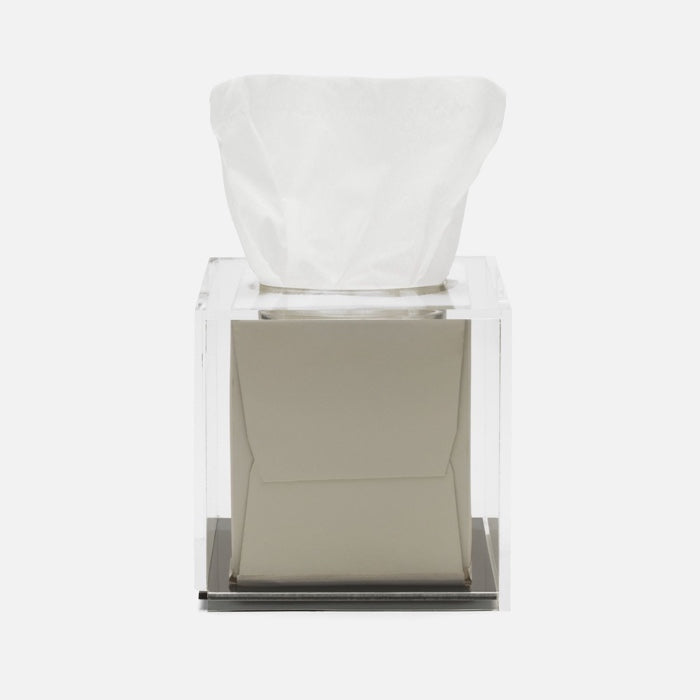 Monette Acrylic Tissue Box (Clear/Gray)