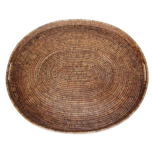 Rattan Oval Tray 28" - Hudson & Vine