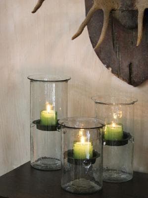 Hurricane Candle Holders with Insert