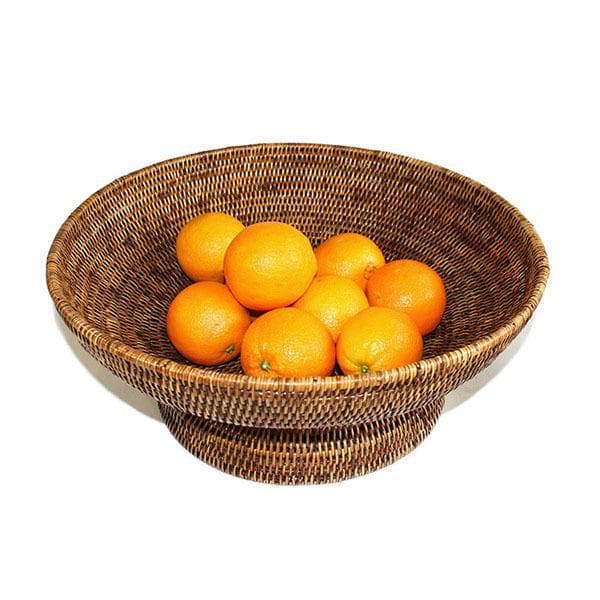 Rattan Round Fruit Pedestal Basket