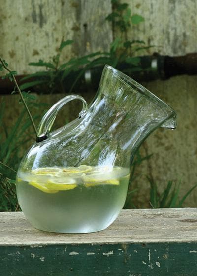 Large Glass Tilted Pitcher - Thumbnail 5