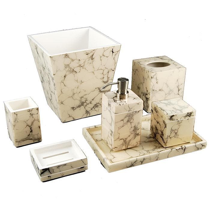 Cream Carrara Lacquer Canister - Thumbnail 2