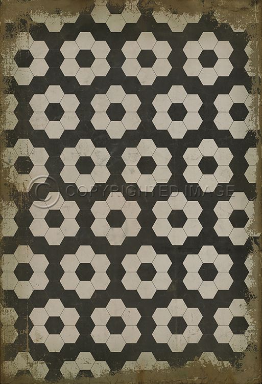 Vintage Vinyl Floorcloth Mats (Pattern 02 Resonance)