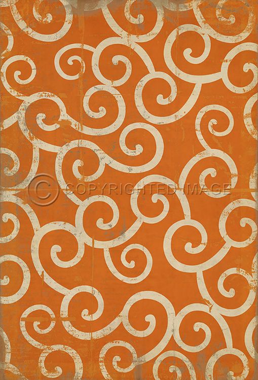 Vintage Vinyl Floorcloth Mats (Pattern 04 Salt Water Taffy)