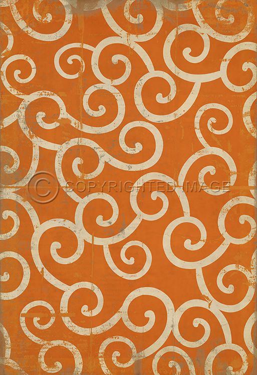 Vintage Vinyl Floorcloth Mats (Pattern 04 Salt Water Taffy)