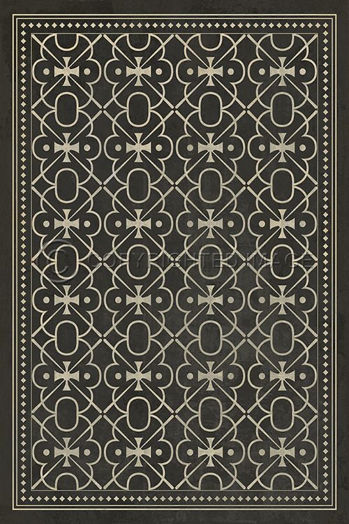 Vintage Vinyl Floorcloth Rug (Pattern 05 Moriarty)