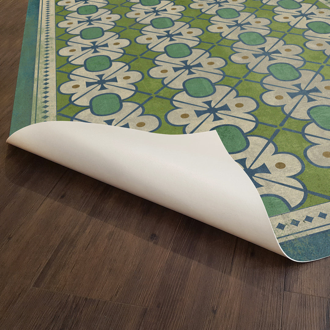 Vintage Vinyl Floorcloth Mats (Pattern 05 Mrs. Peacock)