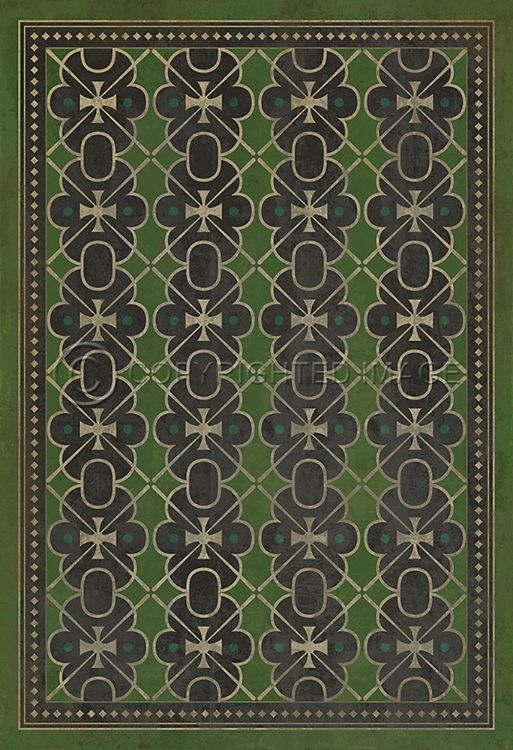 Spicher and Company Vintage Vinyl Floorcloth Mats (Pattern 5 Scotland Yard)