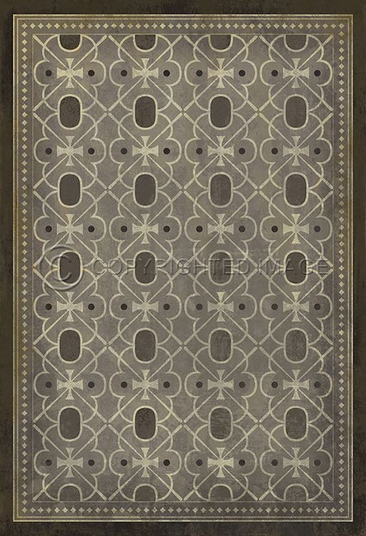 Spicher and Company Vintage Vinyl Floorcloth Mats (Pattern 5 Baker Street)