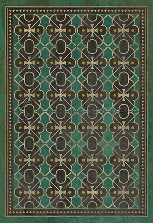 Spicher and Company Vintage Vinyl Floorcloth Mats (Pattern 5 Jeeves)