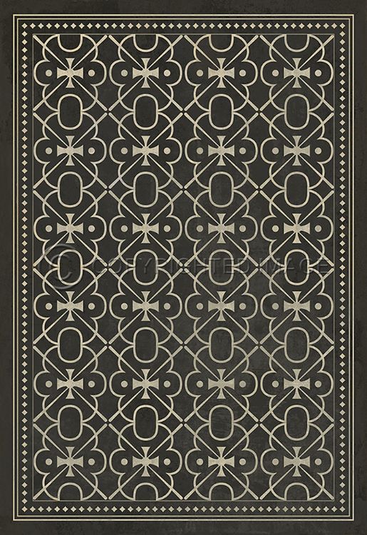 Vintage Vinyl Floorcloth Rug (Pattern 05 Moriarty)