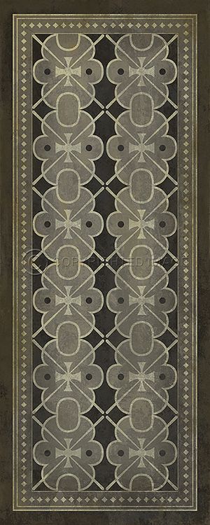 Vintage Vinyl Floorcloth Mats (Pattern 05 Dorian Gray)