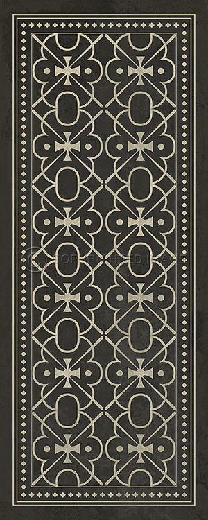 Vintage Vinyl Floorcloth Rug (Pattern 05 Moriarty)